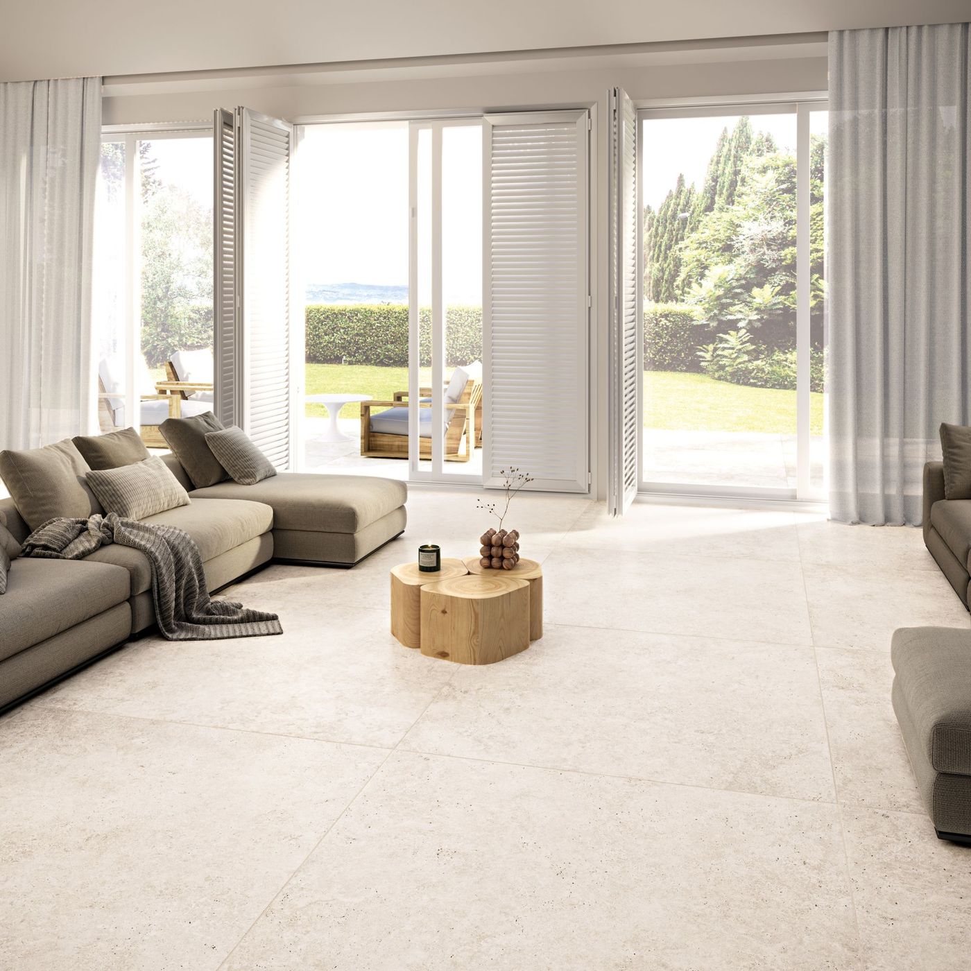 Astrum White Cross Cut installed in a finished interior