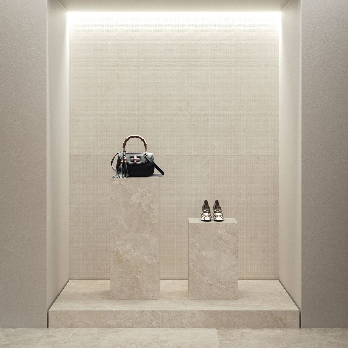 Kave Ivory Grid installed in a finished interior