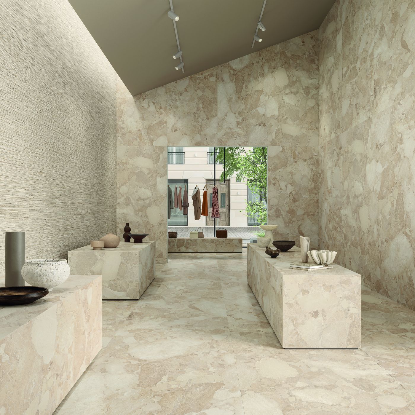 Matera Stone Ritmo Beige installed in a finished interior