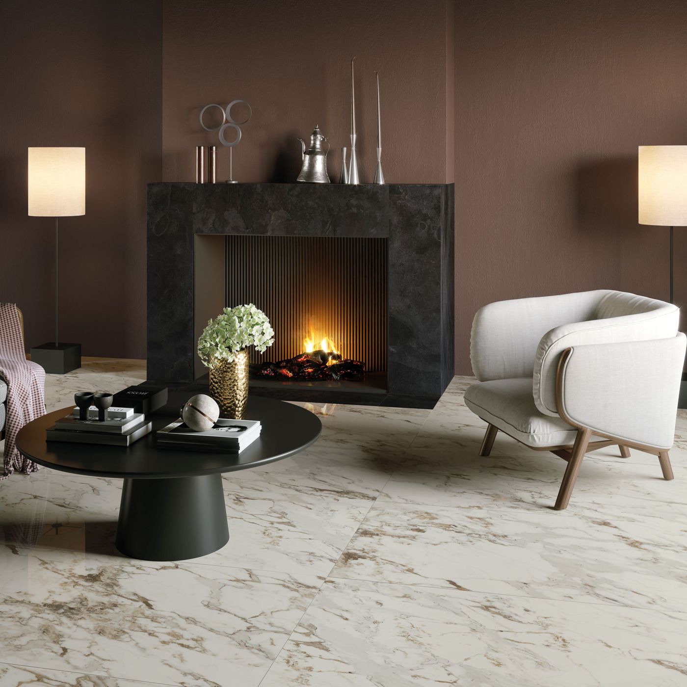 Purity of Marble Capraia installed in a finished interior