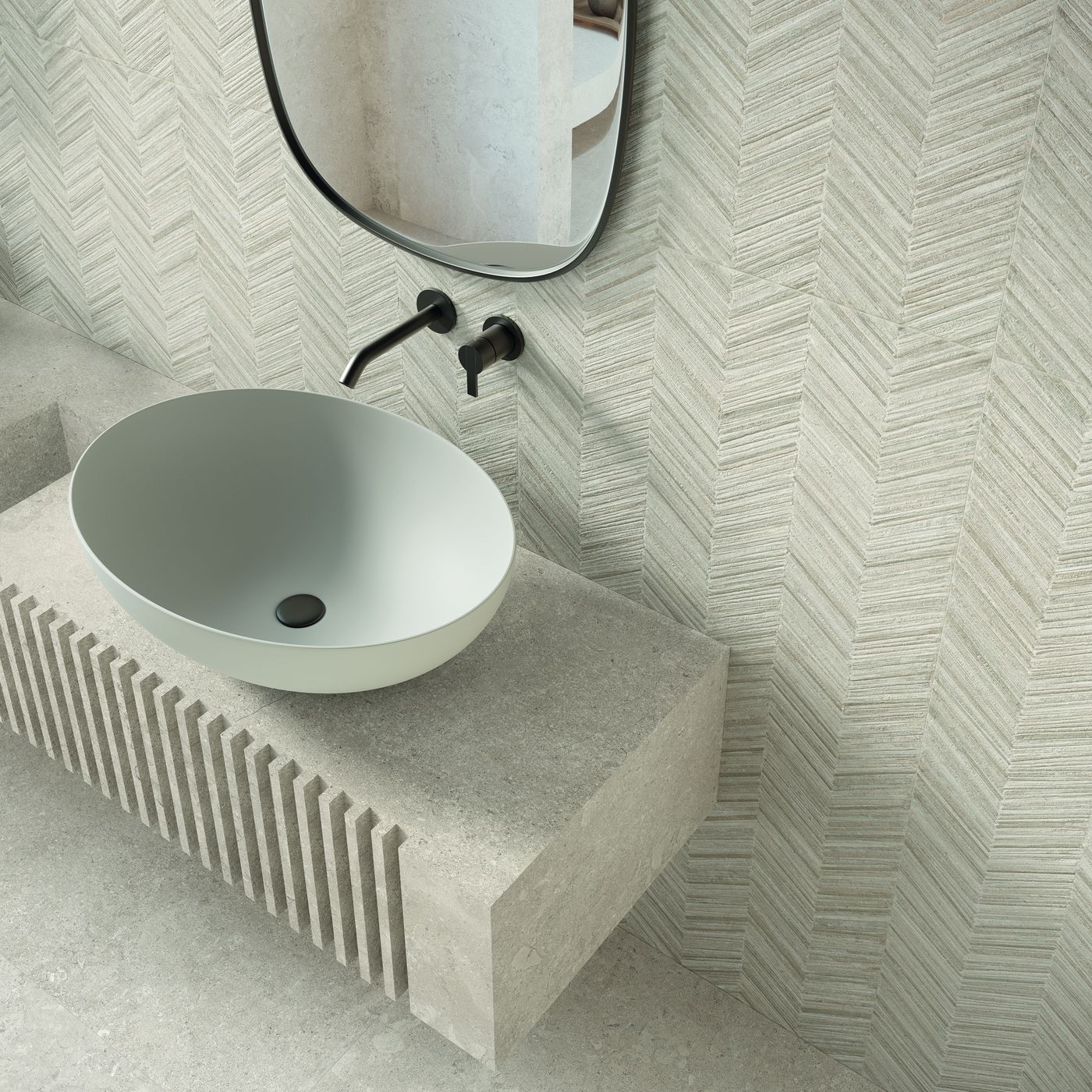 Unique Bourgogne Pointes Gris installed in a finished interior