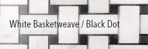 White Basketweave Black Dots